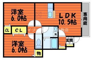 ファミリータウン　ツートム　E棟の物件間取画像